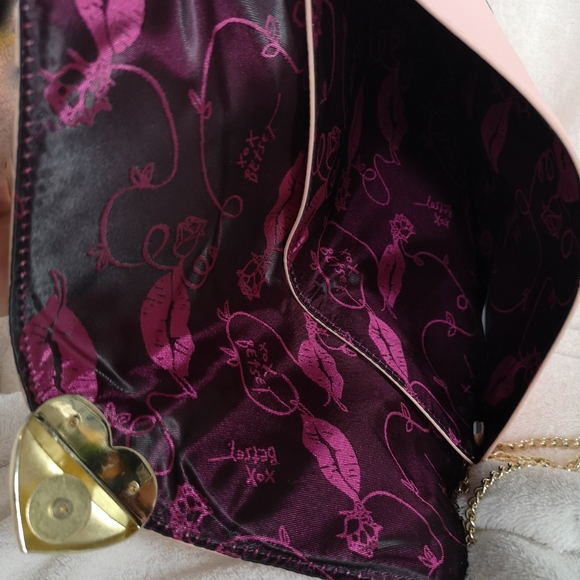Betsey Johnson Pink Cat Purse Cross-body Flat Clutch Bag - Picture 6 of 7
